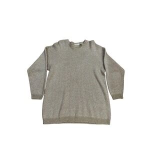 VTG Lord & Taylor Gold Metallic Knit Sweater Women's M Old Money‎ Party Luxury